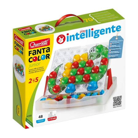 Quercetti: mozaika: fantacolor - junior dinozaur 48el.041901