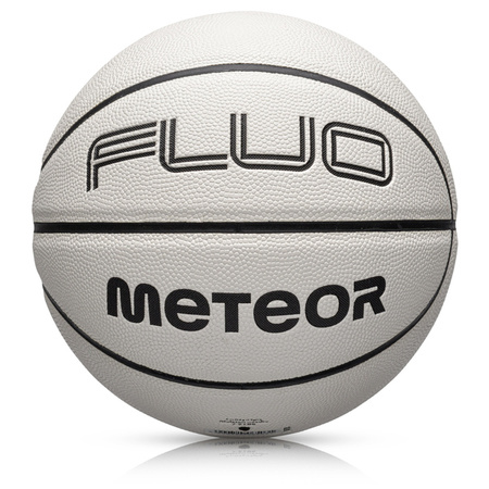 Piłka koszykowa Meteor Fluo biały/neonowy/niebieski 7 65031