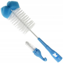 Akuku Szczotka do butelek i smoczków z gąbką blue (24/72) 005741