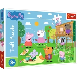 Puzzle Trefl 24 maxi Świnka Peppa Zabawy na polanie 143423