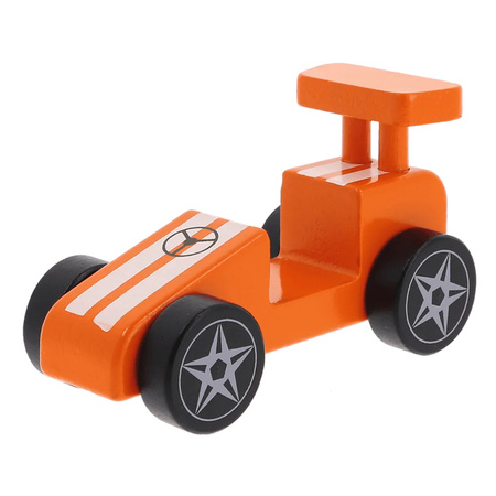Trefl Zabawka drewniana Racing car ORANGE 616965