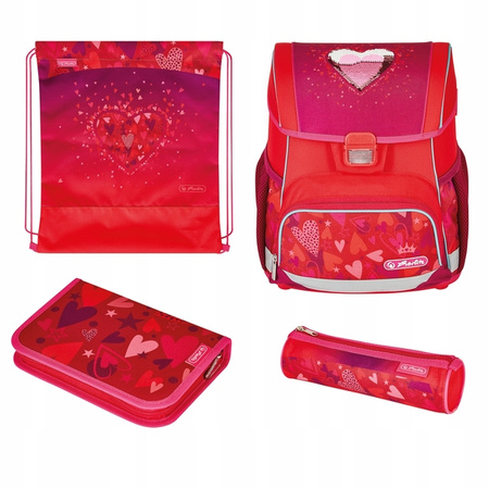 Herlitz Tornister z wyposażeniem Loop Plus Sweet Hearts 282497