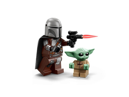 LEGO 75436 STAR WARS Śmigacz Mandalorianina i Grogu dla dzieci 062951