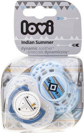  Lovi smoczek gryzak silikonowy dynamiczny 6-18 m-cy (2szt) indian summer