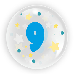 Tuban Balon 45cm cyfra 9 niebieski 036096