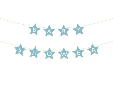 Baner Baby shower 290x16,5cm jasny niebieski 013650