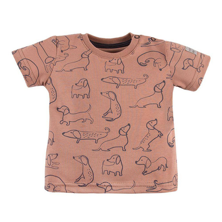 T-shirt LAZY DAYS brązowy 080
