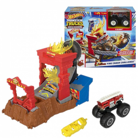 Hot Wheels HNB87/HNB90 Zestaw Monster Trucks Arena Smashers 5 Alarm Ognista demolka 136537