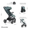 Easywalker Jackey XL Przestronny, samoskładający się wózek spacerowy z kołami XL Forest Green 114140