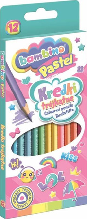 Kredki 12kol 18cm Pudełko Pastel Standard 642876