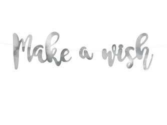 Baner jednorożec - make a wish, 15 x 60 cm