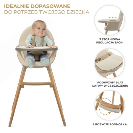 Kinderkraft Fini 2 Beige Krzesełko do karmienia 924493