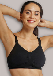 Carriwell Biustonosz Bezszwowy Do Karmienia Z Wkładką Formującą Czarny S 956840