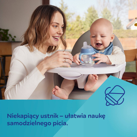 Canpol kubek z silikonowym ustnikiem FristCup 250 ml Bonjour 870000