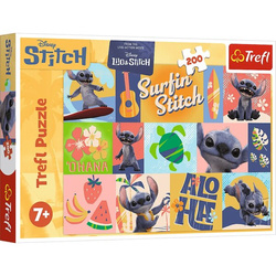 Puzzle Trefl 200 Hawajskie przygody Stitch 133318