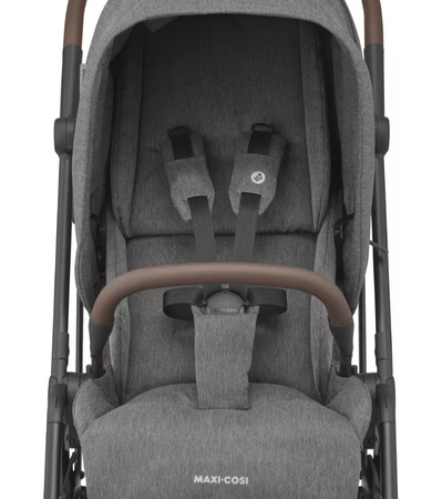 Wózek Maxi Cosi Leona 2 Select Grey (Black Frame & Brown Leather)