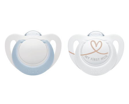 Nuk Smoczek uspokajający silikonowy 0-2 m-cy Star 2szt /box 399032