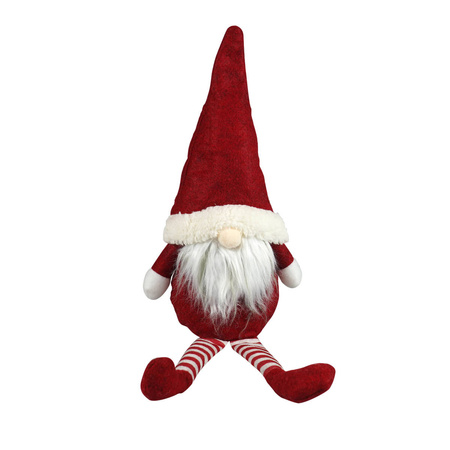 Skrzat z getrami w paski siedzący - czerwony 230322