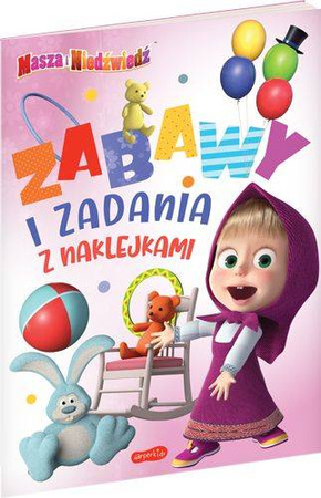 HarperKids Książeczka Masza i Niedźwiedź Zabawy i zadania z naklejkami 659989
