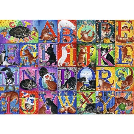 Puzzle Trefl 500 Koci alfabet 375275