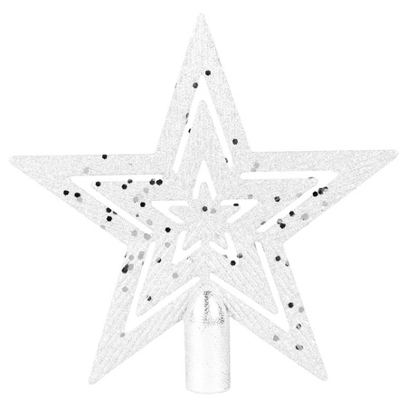 Szpic choinkowy - gwiazda biała 226141