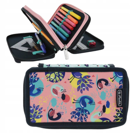 Herlitz Piórnik potrójny 31cz.Fancy Peacock 350394