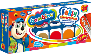 Farby akwarelowe 24kol bambino mini zoo duże 628658