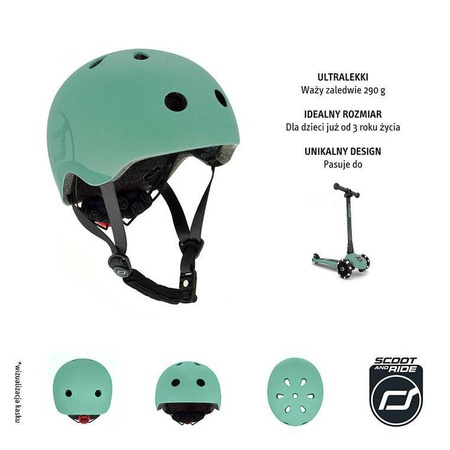 Scootandride kask s-m dla dzieci 3+ forest 963664