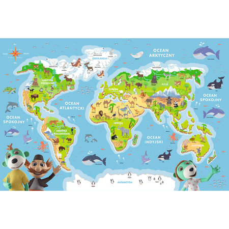 Puzzle Trefl 48 Trefliki poznają zwierzęta świata 155525