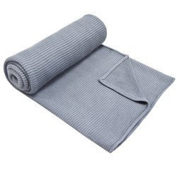 Eko kocyk bambusowy gładki szary 934181