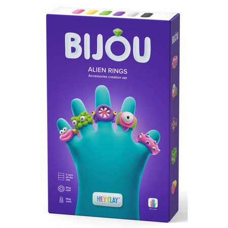 HEY CLAY FIGURKA BIJOU ALIEN RINGS+AKC. 3PAK CEE 607148