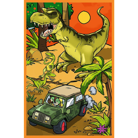Puzzle Trefl 3x80 Trefliki w świecie dinozaurów 348880