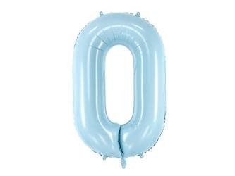 Balon foliowy cyfra 0 jasny niebieski 86cm 794948