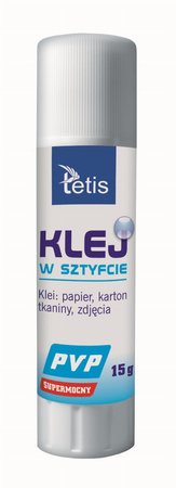 Klej sztyft tetis 15g /20/ 025750 transp.