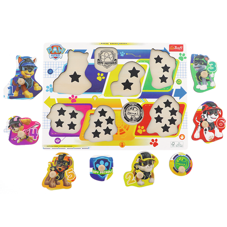 Trefl Zabawka drewniana Puzzle medium Paw Patrol spy 616309