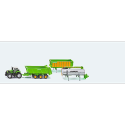 Siku 1848 traktor z naczepą, przyczepą i cysterną 1:87