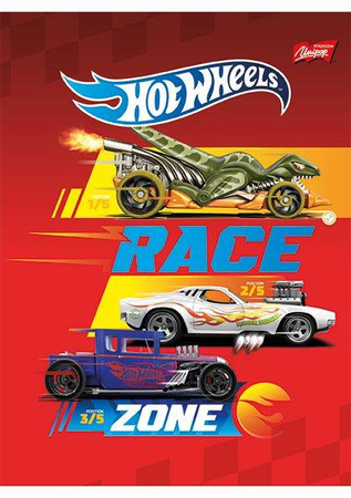 Zeszyt A5 16k krata laminowany HOT WHEELS MATTEL Unipap 000363
