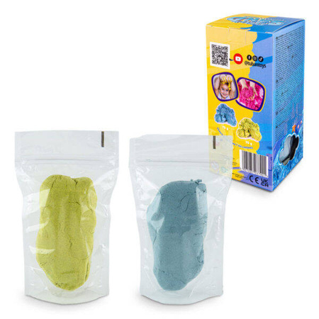 Tuban Piasek Fluffy zestaw niebieski żółty 2x70g