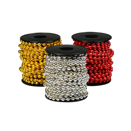 Łańcuch z koralami na szpuli czerwony 227087