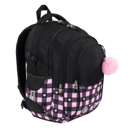 PLECAK 4-KOMOROWY STRIGHT BP-01 PINK CHECKERED 680366