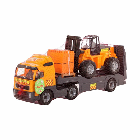 Auto holownik +wózek widł.+Klocki wader polesie 36797