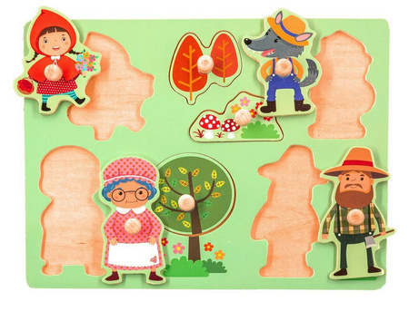 Układanka drewniana czerwony kapturek smily play 838072