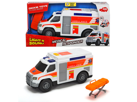 Dickie ambulans biały 30cm światło dźwięk 