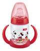 Nuk butelka do nauki picia 150ml myszka miki uchwyt czerwony niekapek silikonowy 312635