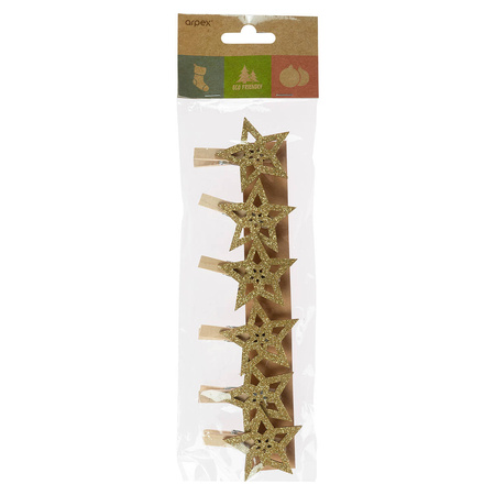 Klamerki ozdobne - gwiazdki 6szt 207331