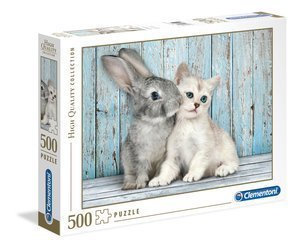 Clementoni puzzle 500 królik i kot 350049