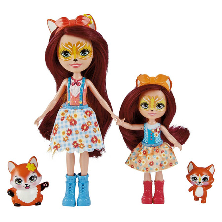 Enchantimals HCF81/HCF79 Lalki siostry Felicity Fox i Feana Fox 009022