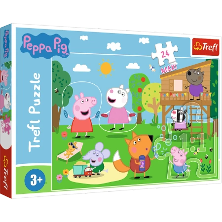 Puzzle Trefl 24 maxi Świnka Peppa Zabawy na polanie 143423