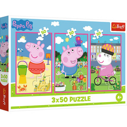 Puzzle Trefl 3x50 Siła przyjaźni Peppa Pig 348774