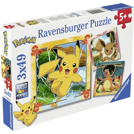 Puzzle Ravensburger 3x49el Pokemon 040620